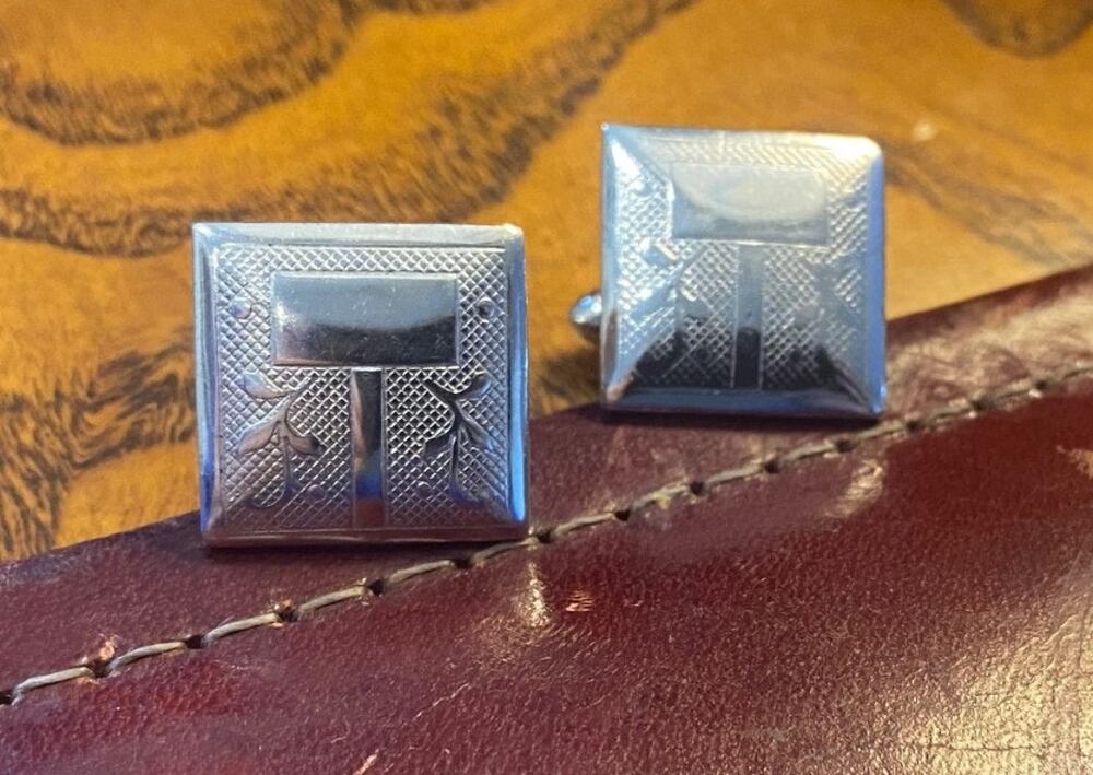 VTG Swank Silver Tone Cufflinks with Great Design